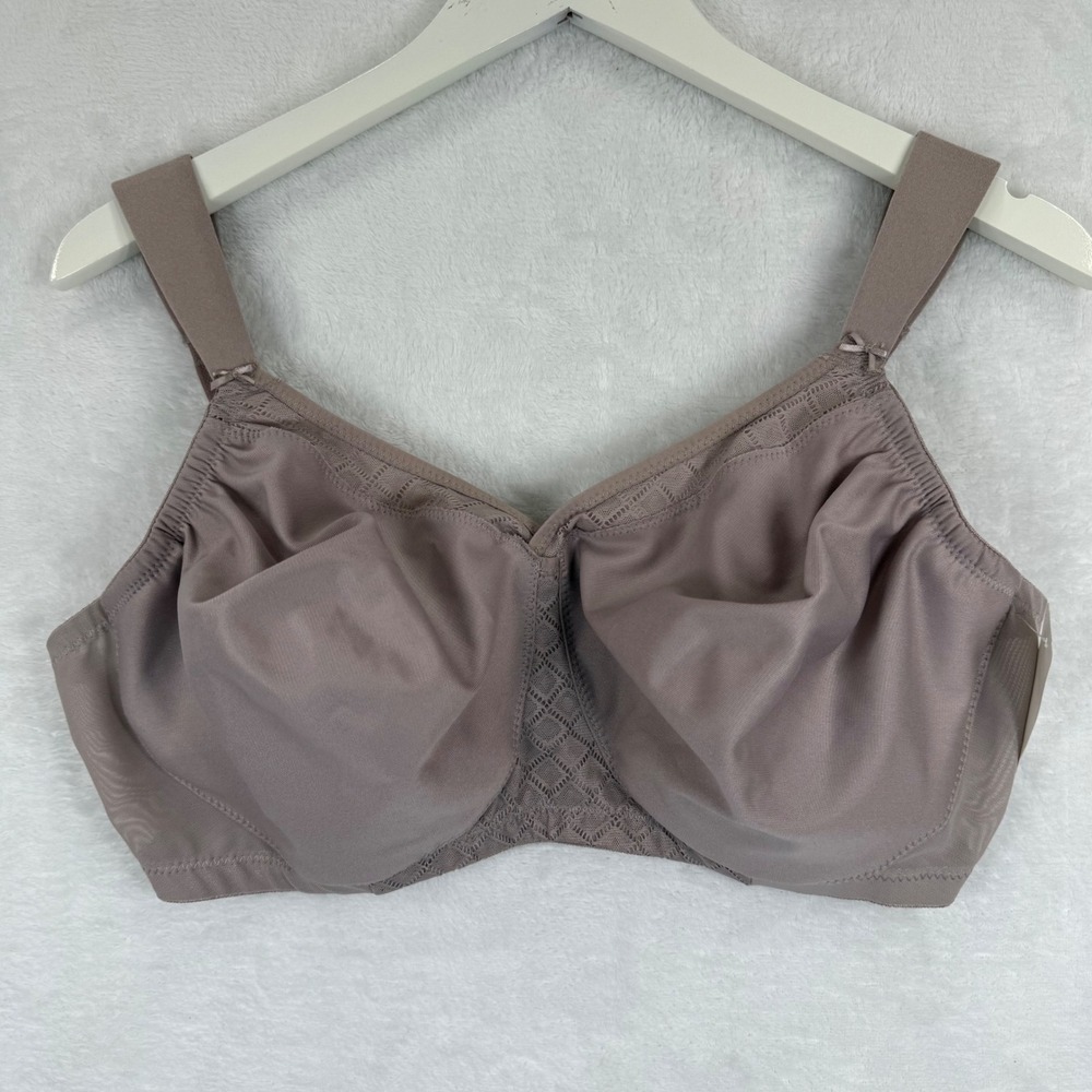 Glamorise MagicLift Full Figure Support Bra 1080 Taupe Mauve 40DD NEW
